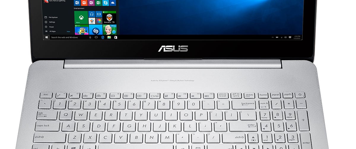 Asus VivoBook Pro N552V, N552VW, N552VX Notebook Klavye Işıklı (Gümüş