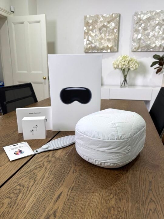 Vision Pro kit with boxes