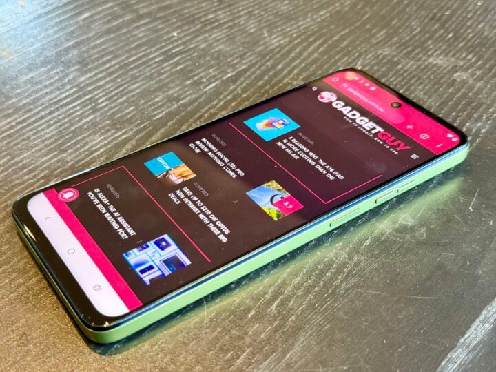 Moto G15 on a desk