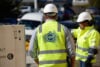 NBN Co technicians wearing hi vis