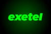 Exetel green logo black background