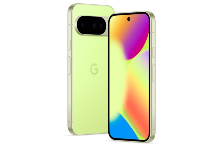 Google Pixel 10 lemongrass front and back