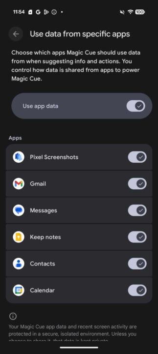 Magic Cue permissions screenshot