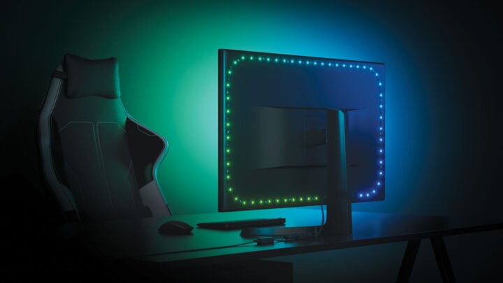 Nanoleaf PC monitor lightstrip back view