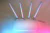 Router with coloured lights stock image