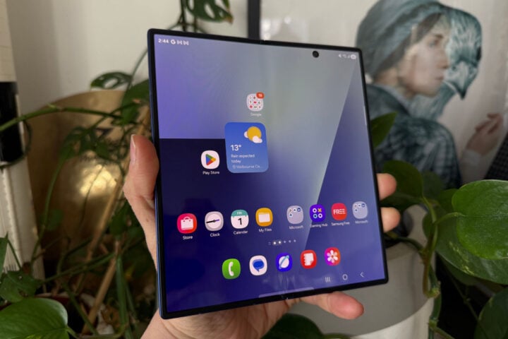 Samsung Galaxy Z Fold 7 unfolded held in hand
