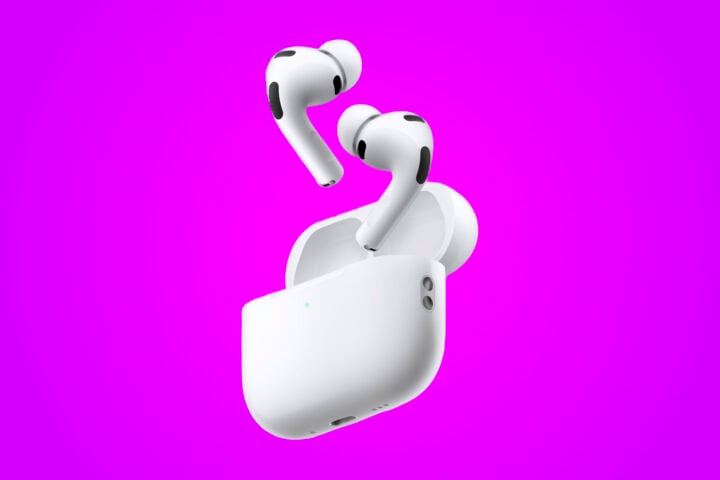 Apple AirPods Pro 3 purple background