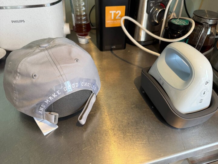 Cricut Hat Press cap rear angle