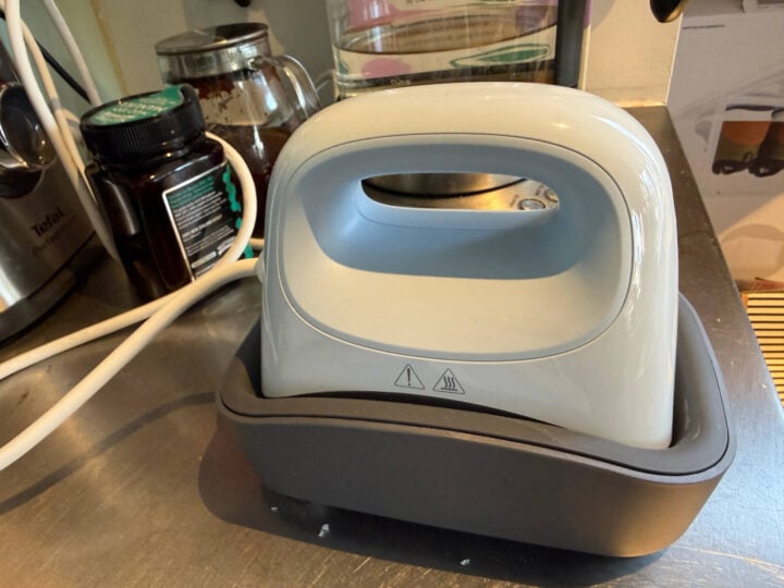 Cricut Hat Press on kitchen bench