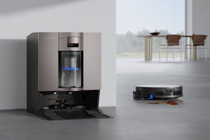 Ecovacs Deebot X11 OmniCyclone cleaning coffee