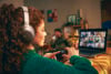 JBL Tour One M3 Smart TX model using the transmitter