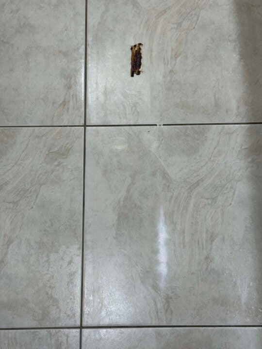 Tiles with Vegemite, margarine, and flour residue