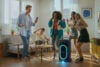 Samsung Sound Tower party speaker with people singing