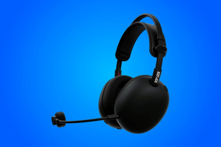 Sony Inzone H9 II gaming headset black on blue background