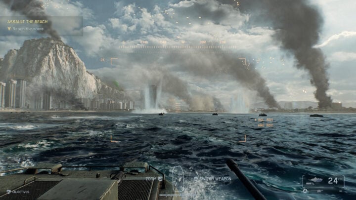 Battlefield 6 campaign screenshot boat landing