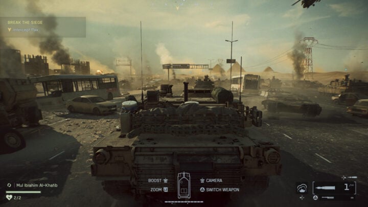Battlefield 6 campaign screenshot tank