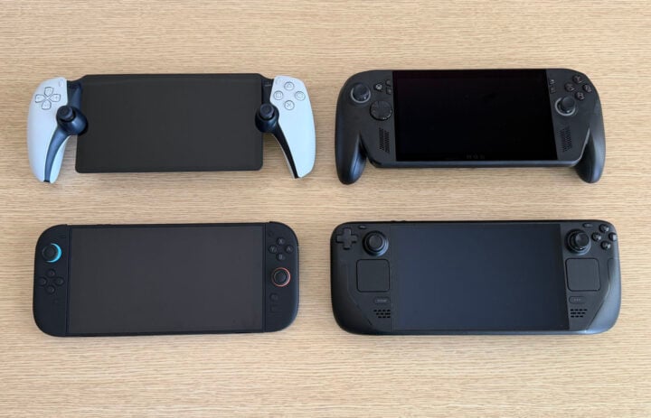 Comparison between PlayStation Portal Steam Deck Nintendo Switch 2 and ROG Xbox Ally X