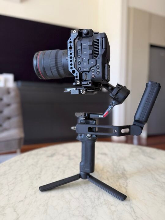 DJI RS4 gimbal from right
