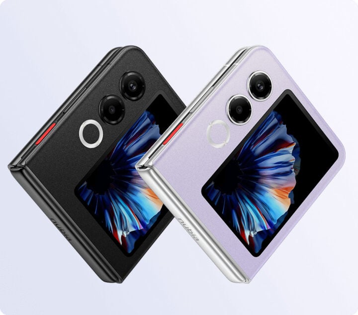 Nubia Flip 2 5G black and violet colours