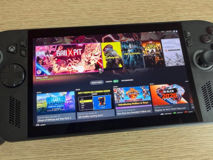 ROG Xbox Ally X Steam app cutoff