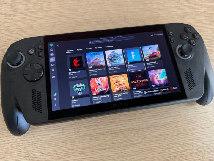 ROG Xbox Ally X displaying Xbox app
