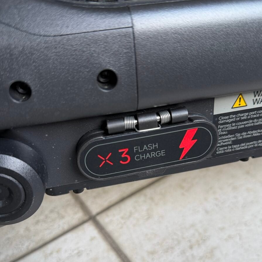 Charging socket on footboard