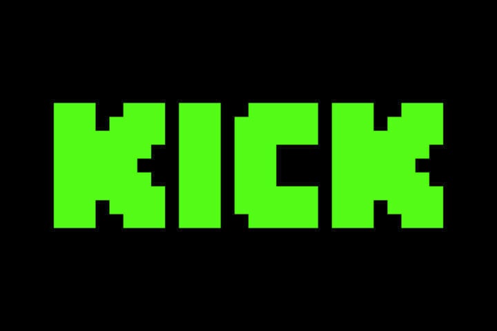 Kick green logo black bg