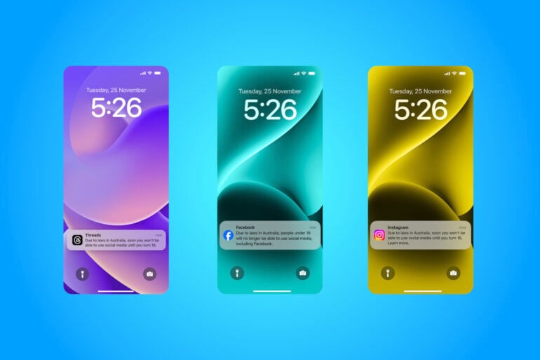 Meta social media ban notifications