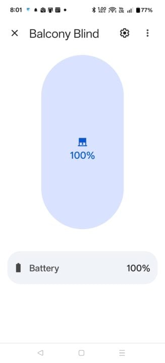 Blind control on Google Home
