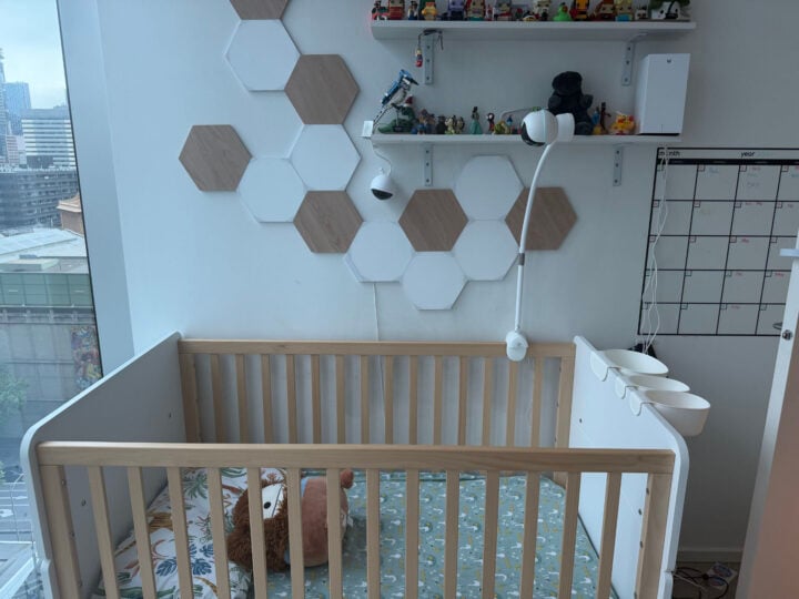 Tapo C840 baby camera on cot