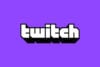 Twitch logo purple background