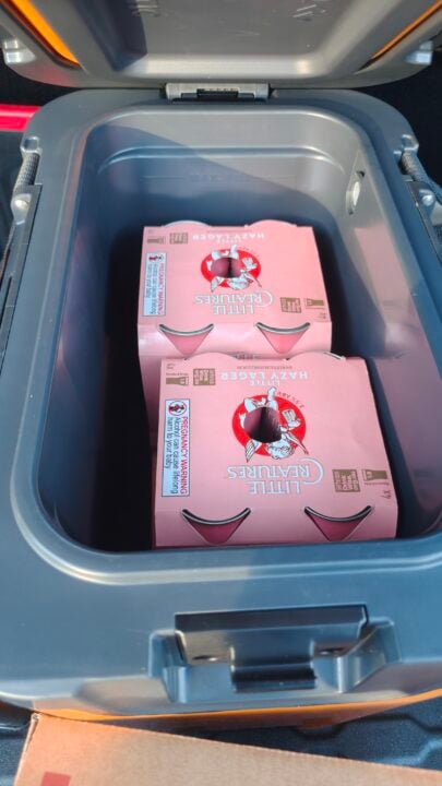 Recon cooler hidged lid