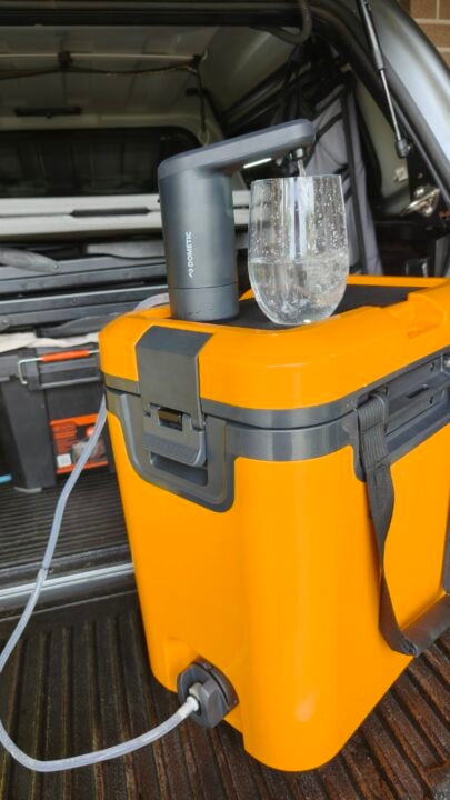 Recon cooler optional water tap