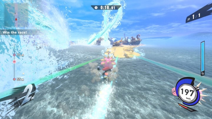 Kirby Air Riders race