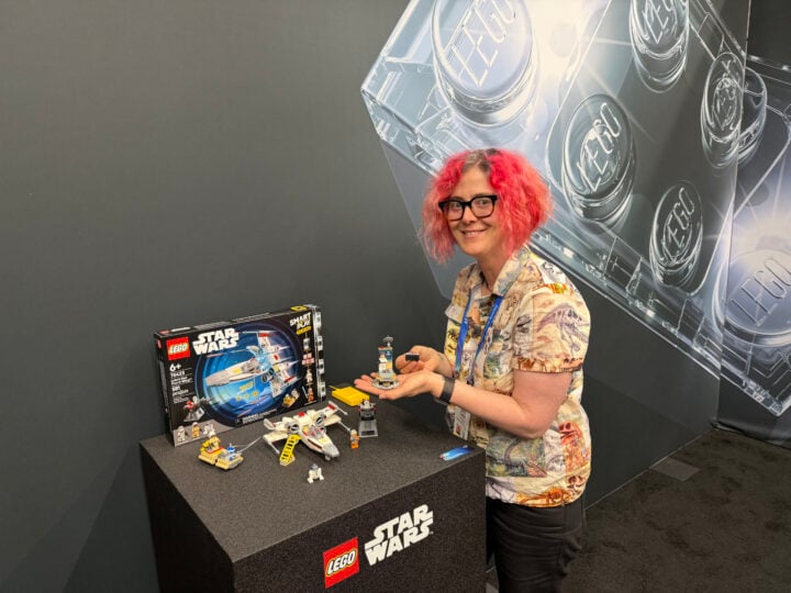 Alice with Lego Smart X-Wing