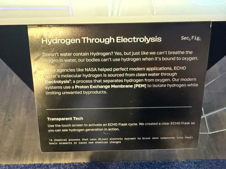 Hydrogenated water advertisement