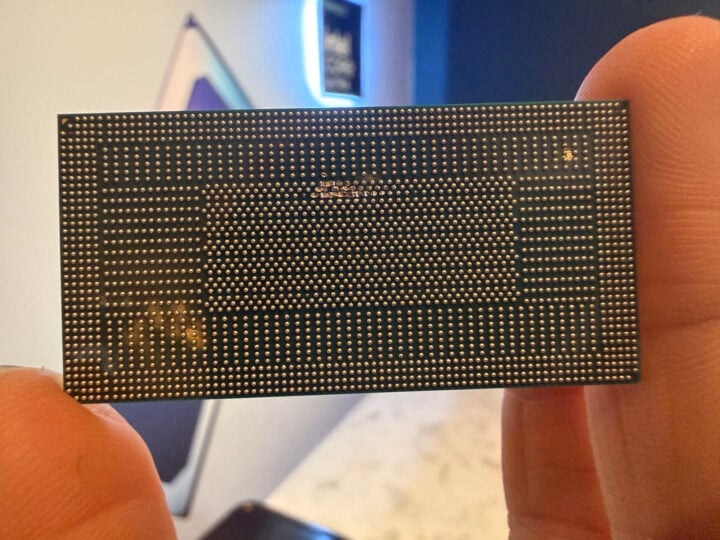 Intel Panther Lake chip up close