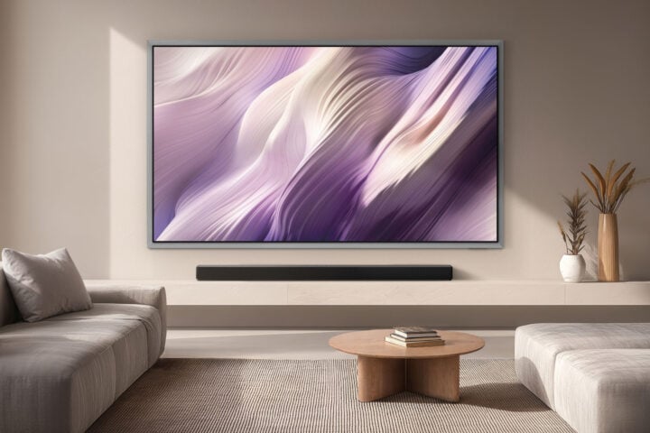 Samsung S95H OLED TV front on angle