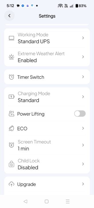 Monitoring and controlling via Bluetti app