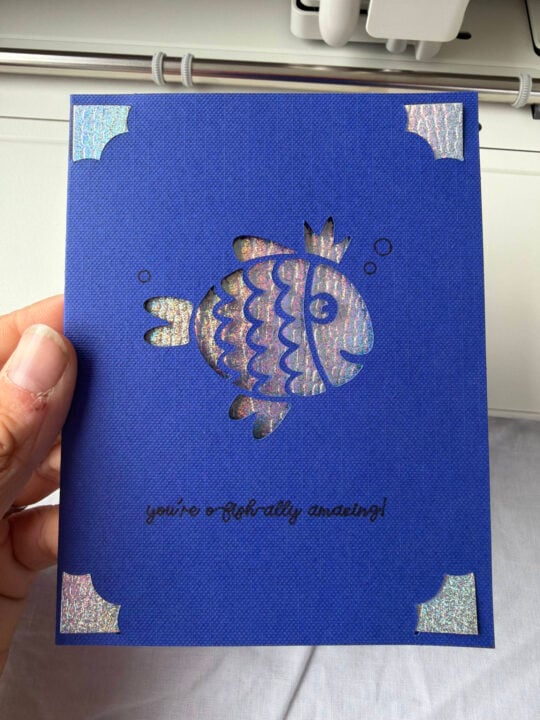 Cricut fish card design