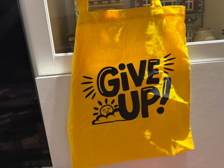 Cricut give up bag design