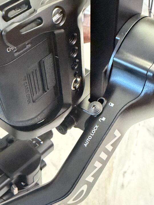 close up of axis arm