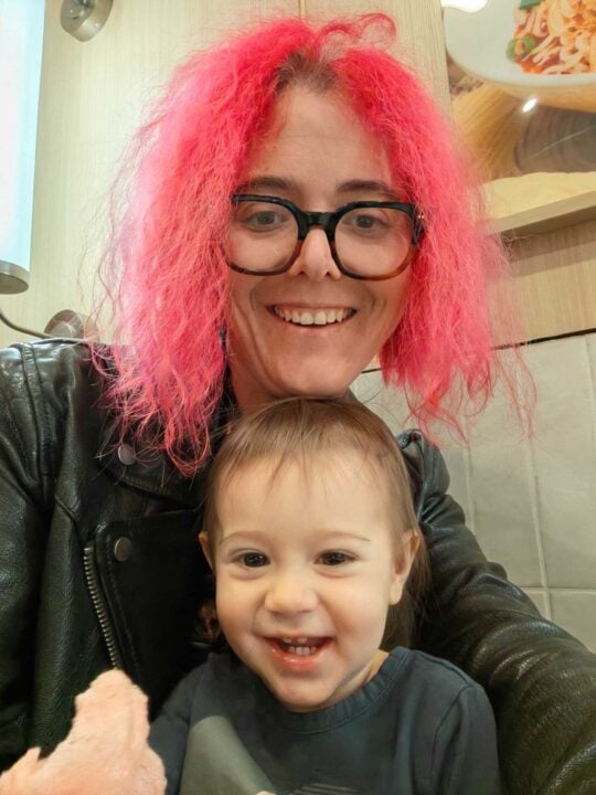 Selfie of a mother and her toddler daughter