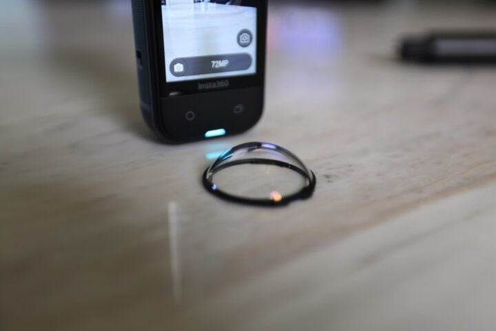 Standard lens guard close up view