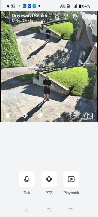  Reolink TrackFlex dual camera view