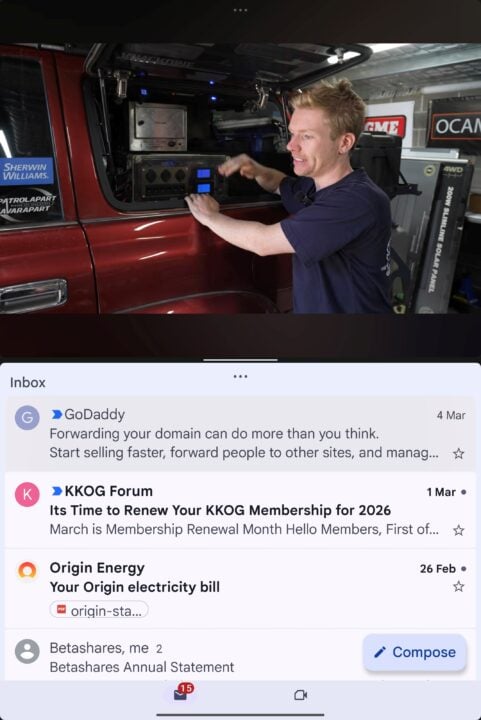 Xiaomi Pad 8 split screen
