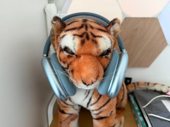 Apple AirPods Max 2 on plush tiger