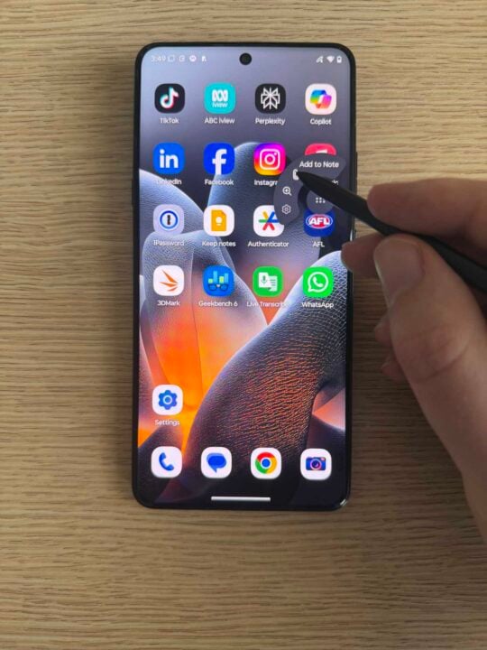 Moto Pen Ultra used on Motorola Signature