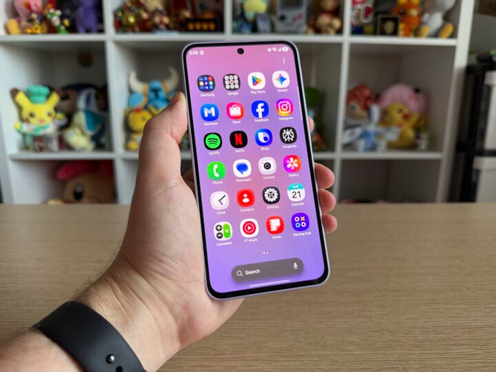 Samsung Galaxy A37 held in hand