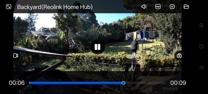Reolink Solar Floodlight Cam recorded image